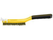 エスコ/ワイヤーブラシ(ソフトグリップ 真鍮・3列)342mm/EA109BA-93