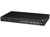 バッファロー/法人向け レイヤー2 Giga スマートスイッチ 24ポート ブラック