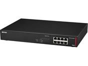 バッファロー/法人向け レイヤー2 Giga PoE アンマネージスイッチ8ポートBK