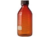 SCHOTT/DURAN/ねじ口びん(メジュームびん)茶褐色 赤キャップ付 1L/017210-10001A