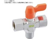ASOH/ボールバルブ エースボール 縦型三方弁 外内ねじ型 PT1/4×PT1/4BM-5222R