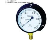 右下/一般圧力計 B枠立型・φ75 圧力レンジ0〜0.10MPa G321-211-M-0.1MP