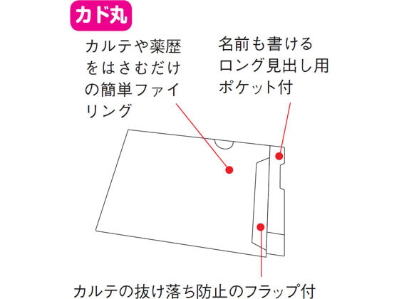 リヒトラブ カルテフォルダー フラップ付シングル横型A4 100枚 HK2003