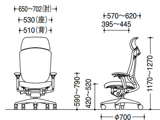 オカムラ コンテッサ2 ヘッドレスト付 座メッシュ ダークブルー