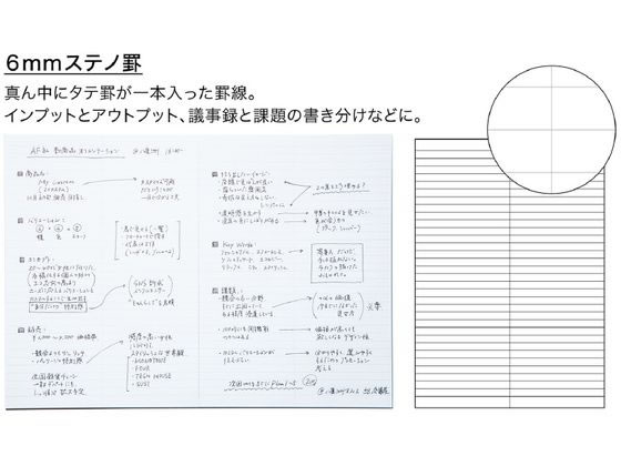 コクヨ ノートブック[PERPANEP]フラット製本 ザラザラ A5 ステノ罫