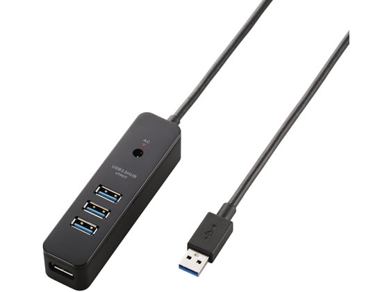 エレコム USB3.0ハブ 4ポート マグネット付 ブラック U3H-T410SBK 通販【フォレストウェイ】