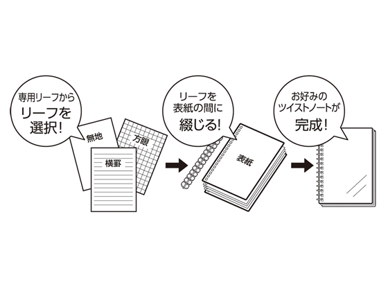 リヒトラブ ツイストノート 専用ポケット A5 24穴 1枚 N-1634 通販【フォレストウェイ】