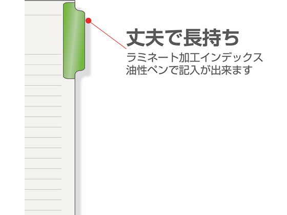 マルマン ラミネートタブインデックス クリアポケット用A4ワイド6