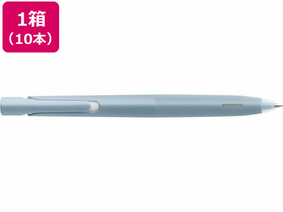 ゼブラ エマルジョンボールペン ブレン 0.7mm ライトブルー軸 黒10本
