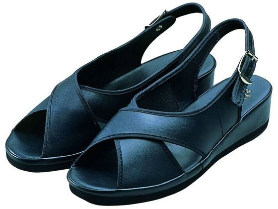 KAZEN WLD �i�[�X�T���_��(�N���X�^�C�v) 24.0cm �u���b�N 191-95