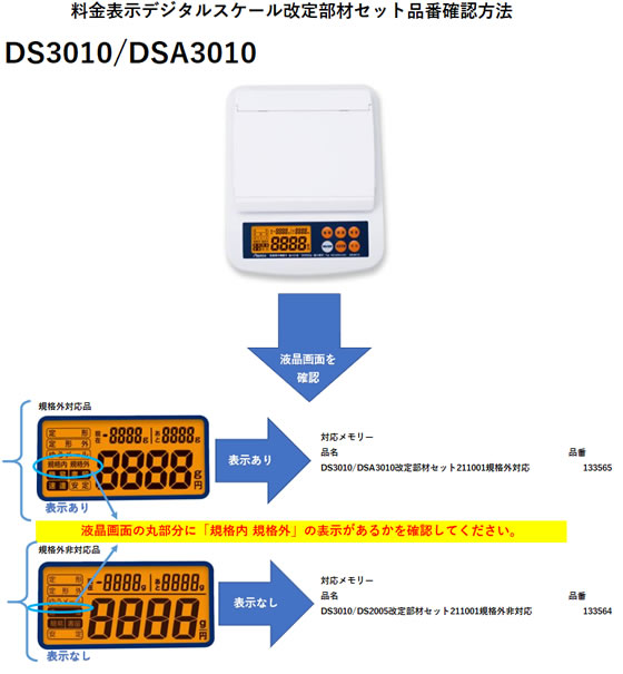 アスカ DS3010・DS2005 改定部材セット 211001 規格外非対応