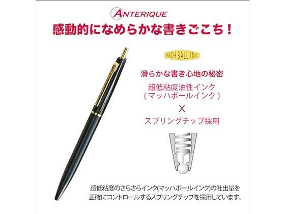 アンテリック 油性ボールペン 0.5mm ビッチブラック BP1-PB 通販【フォレストウェイ】