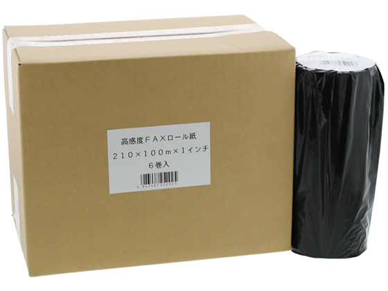 高感度FAXロール紙 A4サイズ 210mm×100m×1インチ 6本 通販【フォレスト