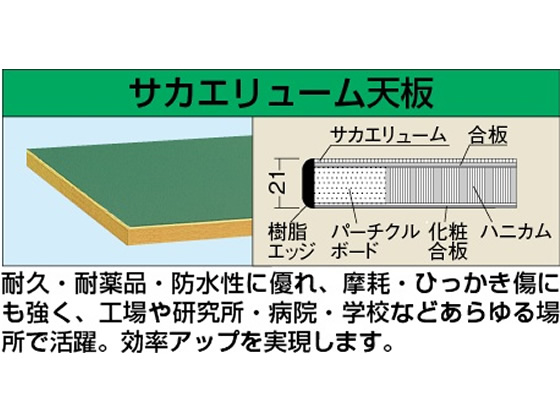 サカエ 軽量作業台KSタイプ W1200×D600×H740 KS-126F【通販フォレスト