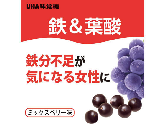 UHA味覚糖 UHAグミサプリ 鉄&葉酸 20日分 40粒 通販【フォレストウェイ】