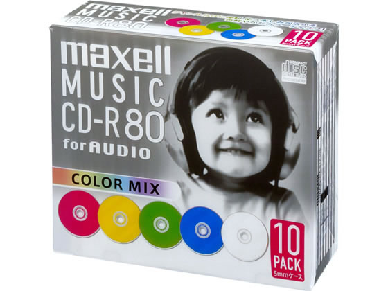 マクセル 音楽用CD-RカラーMIX 10枚 CDRA80MIX.S1P10S 通販 