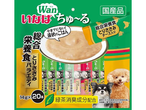 いなば Wanちゅーる 総合栄養食 とりささみバラエティ 20本 通販