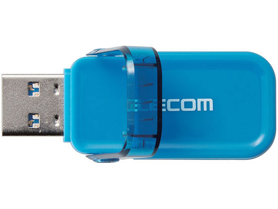 エレコム フリップキャップ式USBメモリ 32GB ブルー MF-FCU3032GBU