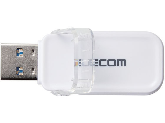 エレコム フリップキャップ式USBメモリ 64GB ホワイト MF-FCU3064GWH