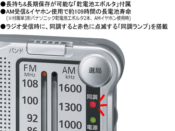 パナソニック AM FMラジオ ワイドFM対応 RF-P155-S 通販【フォレストウェイ】
