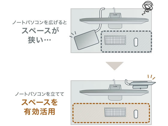 サンワサプライ ノートパソコン用アルミスタンド 縦置きタイプ PDA