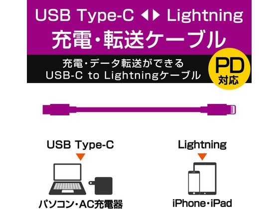 エレコム USB-C to Lightningケーブル 1.0m ホワイト MPA-CL10WH【通販