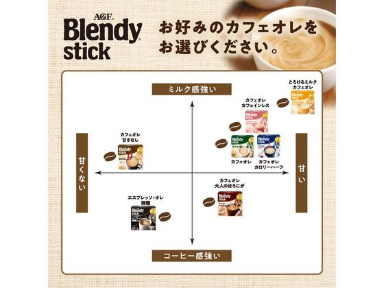 AGF ブレンディ スティック とろけるミルクカフェオレ 8本 通販