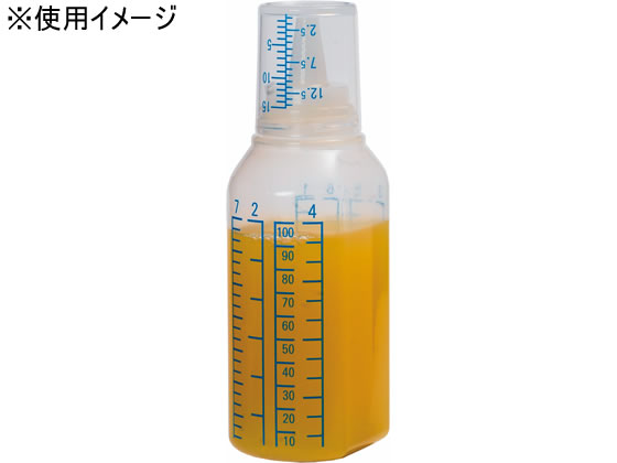 シンリョウ SKカップ付ボトル青目盛 未滅菌 100ml 140本 307030