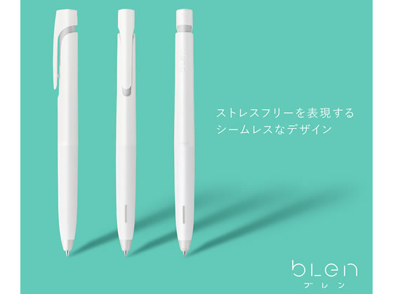 【新品】（まとめ） ゼブラ エマルジョンボールペン bLen 0.7mm 白軸 赤インク 【×30セット】