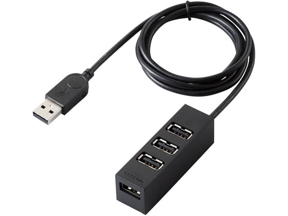エレコム 機能主義USBハブ 長ケーブル4ポート U2H-TZ427BBK 通販