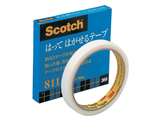 3M スコッチ貼ってはがせるテープ 12mm×30m 811-3-12 通販【フォレスト