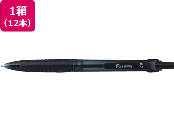 Forestway ノック式油性ボールペン 0.7mm 黒 12本 | Forestway【通販