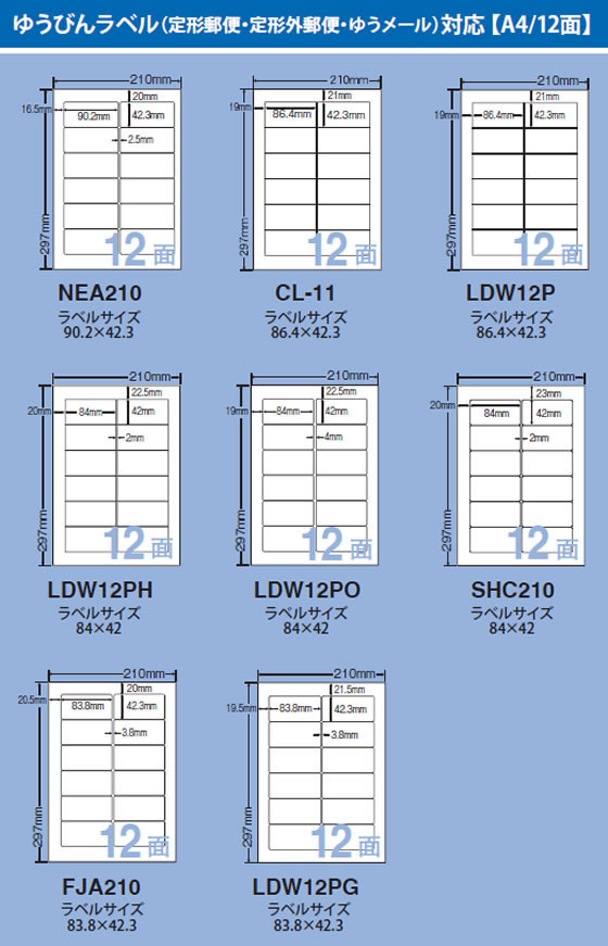 NANA ラベルシールナナワードA4 12面 上下余白 100枚 LDW12P 通販【フォレストウェイ】