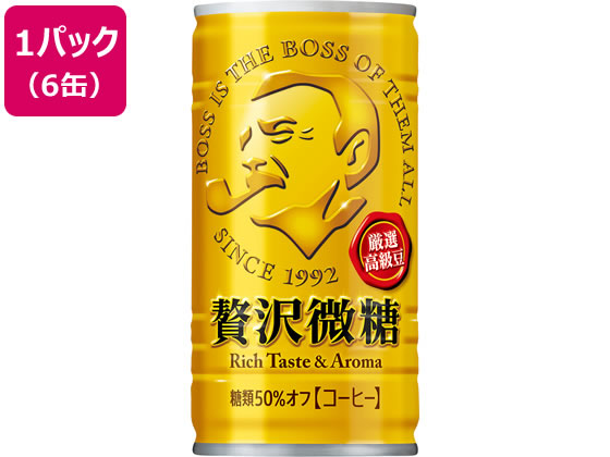 サントリー BOSS(ボス) 贅沢微糖 185g×6缶 通販【フォレストウェイ】