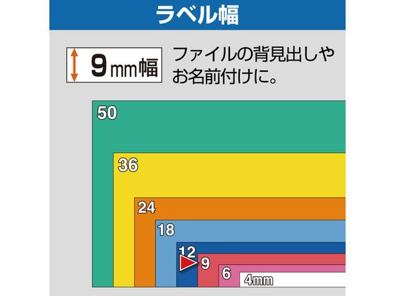 キングジム テプラPROテープエコパック 9mm 黄／黒文字 5個 通販