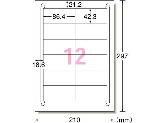 エーワン ラベルシール A4 12面 四辺余白 100枚 31504 通販
