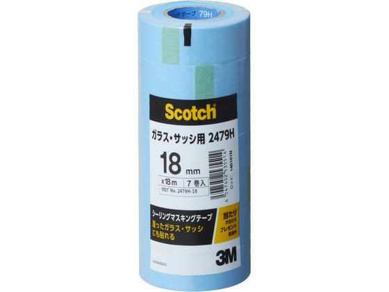 3M �X�R�b�` �V�[�����O�}�X�L���O�e�[�v �K���X�E�T�b�V�p ��18mm�~����18m 7�� 2479H-18