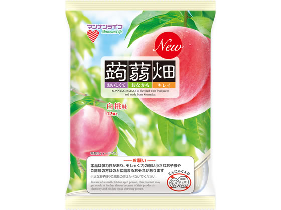 マンナンライフ 蒟蒻畑 白桃味 25g×12個入 通販【フォレストウェイ】