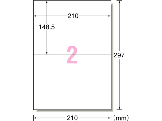 エーワン レーザー用ラベル A4 2面 100枚 66202 通販【フォレストウェイ】