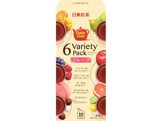 三井農林 日東紅茶デイリークラブ 6バラエティパックフルーツ 10袋入