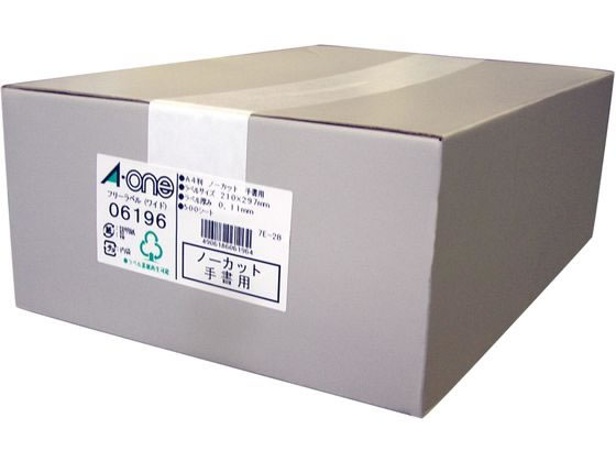 �G�[���� �t���[���x�����C�h �菑���p A4 �m�[�J�b�g 500�� 06196