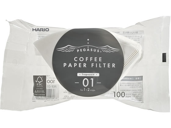 HARIO �y�K�T�X�R�[�q�[�y�[�p�[�t�B���^�[ 01W 100�� PEF-01-100W