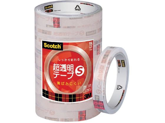 スコッチ(R)超透明テープS 工業用包装 15mm幅 BK-15N | Forestway