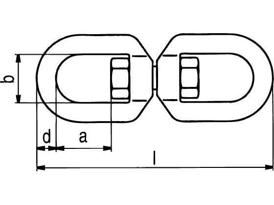 エスコ スイベル Eye&Eye ステンレス製 10×115mm EA638FH-54