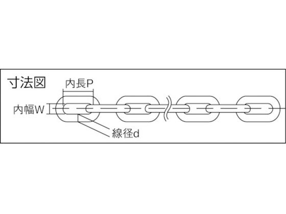 ニッサチェイン 鉄ユニクロリンクCタイプ 2.0mm×30M IL20S UC