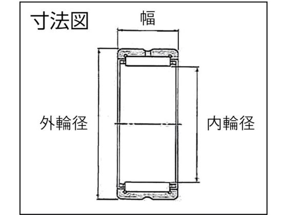 NTN F ニードルベアリング(内輪なし)内輪径45mm外輪径55mm幅20mm NK45