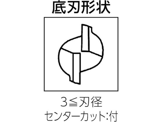 ユニオンツール 超硬エンドミル スクエア φ8.1×刃長19 C-CES2081【通販