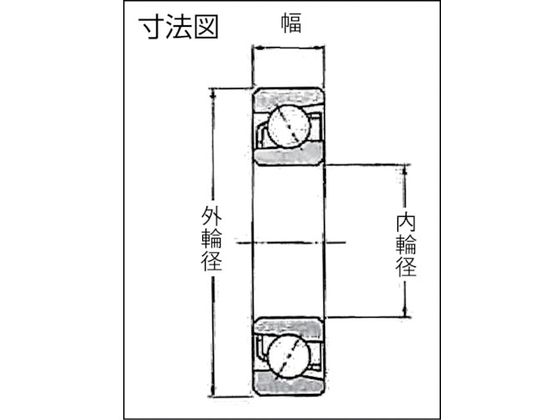 TR ＮＴＮ Ｂ中形ボールベアリング（接触角４０度背面組合せ）内径