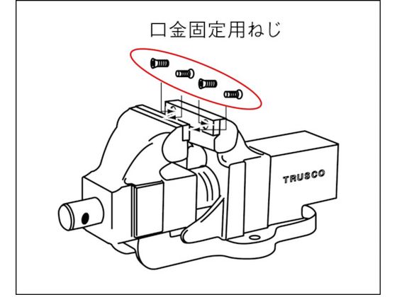 TRUSCO アプライトバイス(強力型) SRV-100用口金固定ネジセット