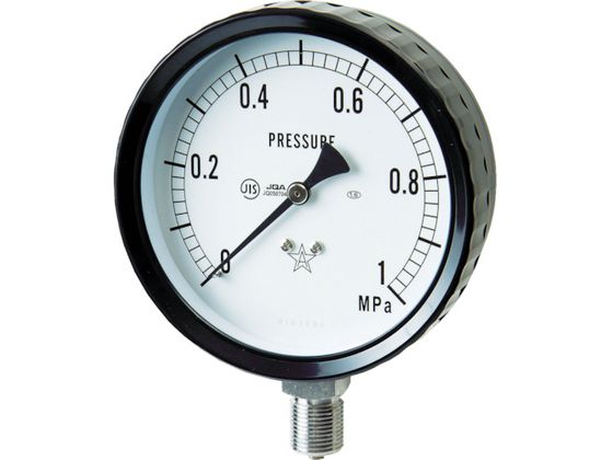 右下 ステンレス圧力計（Ａ枠立型・φ７５） 圧力レンジ０～０ 